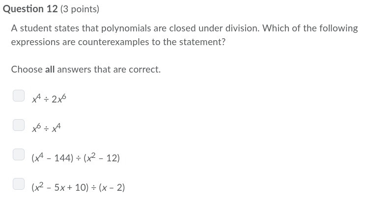 Which are counterexamples? Look at the picture below. Choose all that apply.-example-1