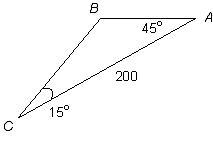 Solve the given triangles by finding the missing angle and other side lengths.-example-2