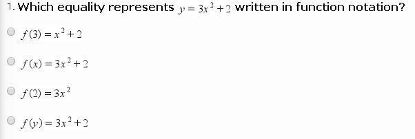 Which equality represents written in function notation?-example-1