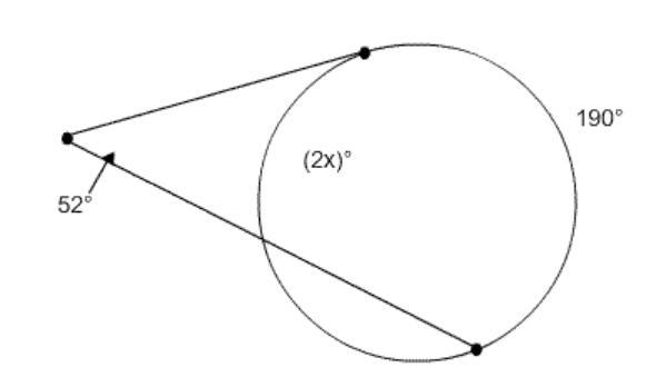 Find the value of x in the figure below. Show all steps. Thank you!-example-1