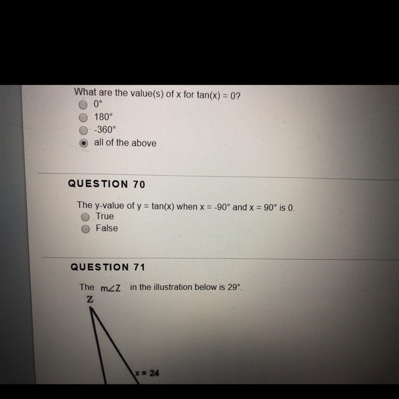 Question 70 true or false-example-1