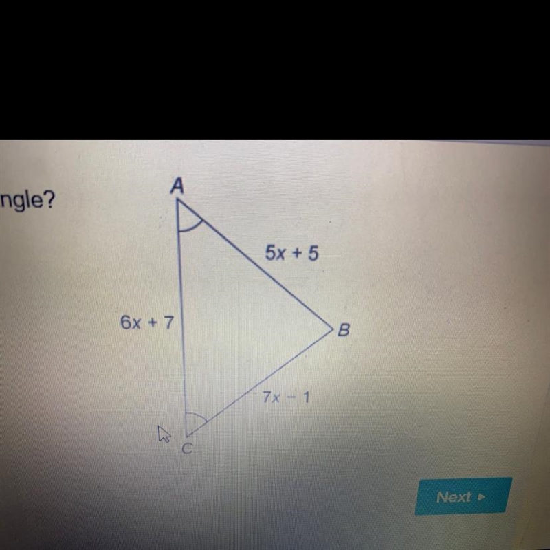 What is the length of side ac of the triangle-example-1