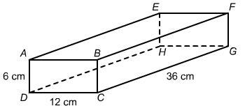 What is the area of a cross section that is parallel to face CDHG ? Enter your answer-example-1