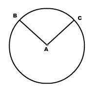 In circle A below, if angle BAC measures 15 degrees, what is the measure of arc BC-example-1