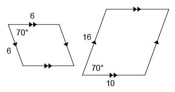 Do the two parallelograms in the figure appear to be similar? Why or why not? A. The-example-1