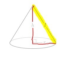 To calculate the volume of the cone, the height is still needed. If the cone has a-example-1