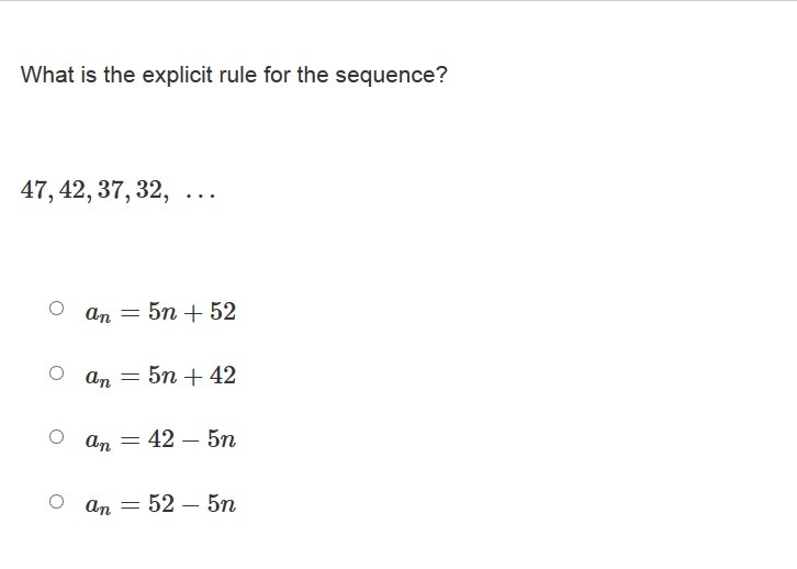 PLEASE HELP ASAP!!! CORRECT ANSWER ONLY PLEASE!!! What is the explicit rule for the-example-1