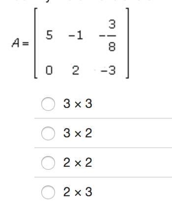 Identify the dimensions of A. HELP ASAP!!-example-1