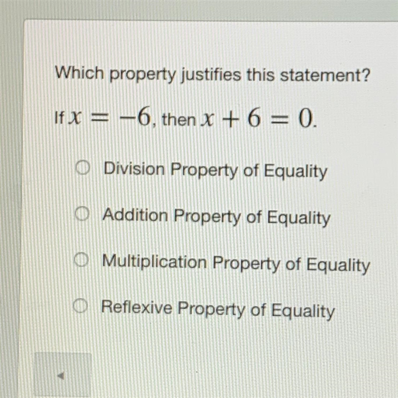 Geometry Help Which property justifies this statement?-example-1