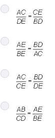 According to the side splitting theorem, which of the following proportions is true-example-2