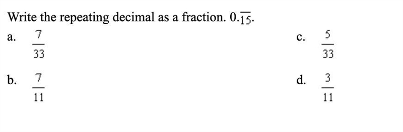 (2CQ) Write the repeating decimal as a fraction .15-example-1