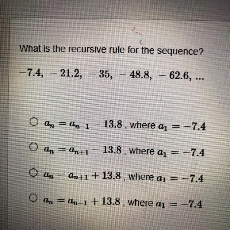 What is the recursive rule for the sequence?-example-1