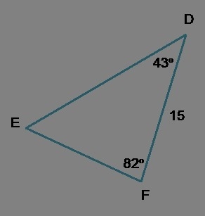 Please hurry 20points What is the measure of angle E? m∠E = ° What is the length of-example-1