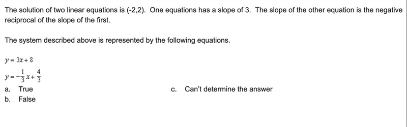 The solution of two linear equations is (-2,2). One equations has a slope of 3. The-example-1