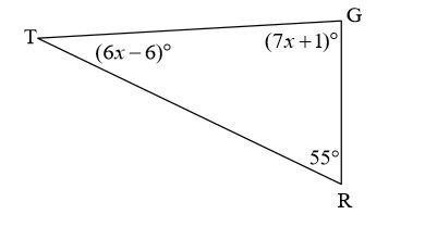 Find the measure of ∠T. A) 50° B) 54° C) 59° D) 60°-example-1