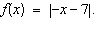 Graph the function defined by f(x)= |-x-7|-example-1