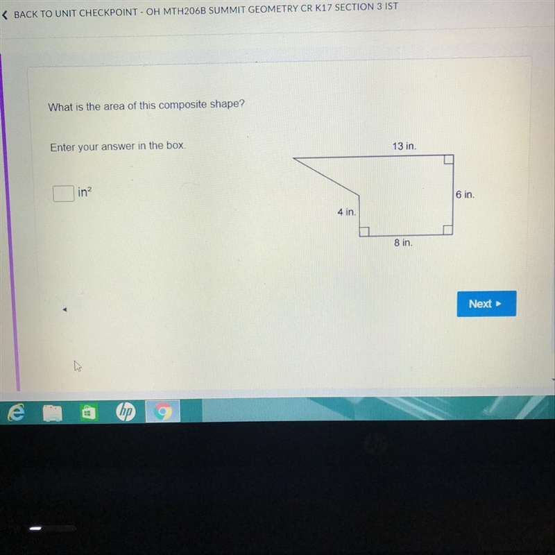 What is the area of this composite shape? Enter your answer in the box.-example-1