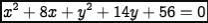 What is the radius of the circle given by the equation below? A. 3 B. 9 C. 11 D. 1.5-example-1