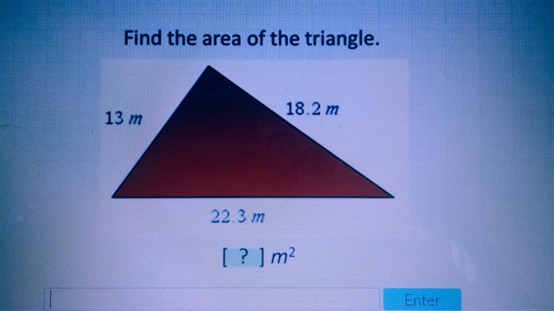 Find the area of the triangle.-example-1