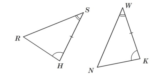 What is a correct congruence statement for the triangles shown? Enter your answer-example-1