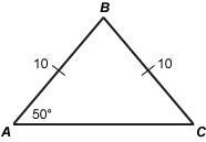 ΔABC at right is an isosceles triangle. What is the measure of angle B? Show your-example-1