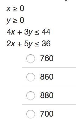 Maximize the objective function P = 80x + 55y for the given constraints. HELP PLEASE-example-1