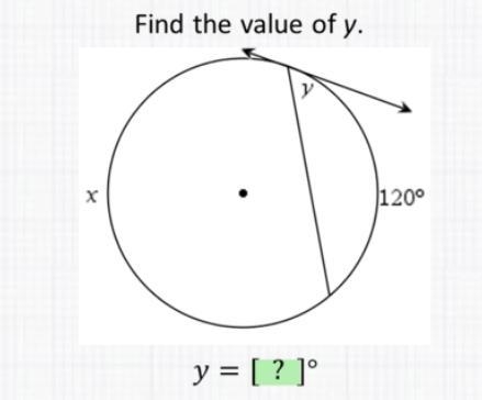 Find the value of Y [Inscribed Angle]-example-1