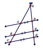 In the given diagram, which of the following statements is NOT true: AB/BC=DE/EF GB-example-1