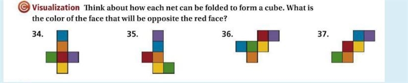 Need help ASAP with 2 questions 36: blue yellow green orange 37: blue purple green-example-1