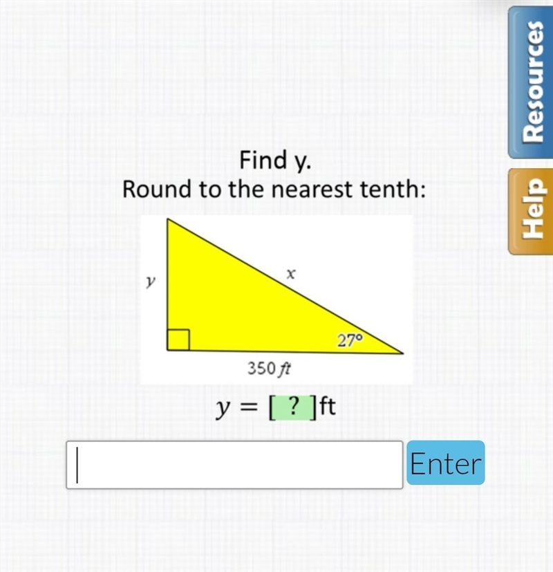 Trigonometry!!!! find y round to the nearest tenth! ​-example-1