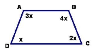 Find the measure of angle A. A. 36° B. 108° C. 144° D. 54°-example-1