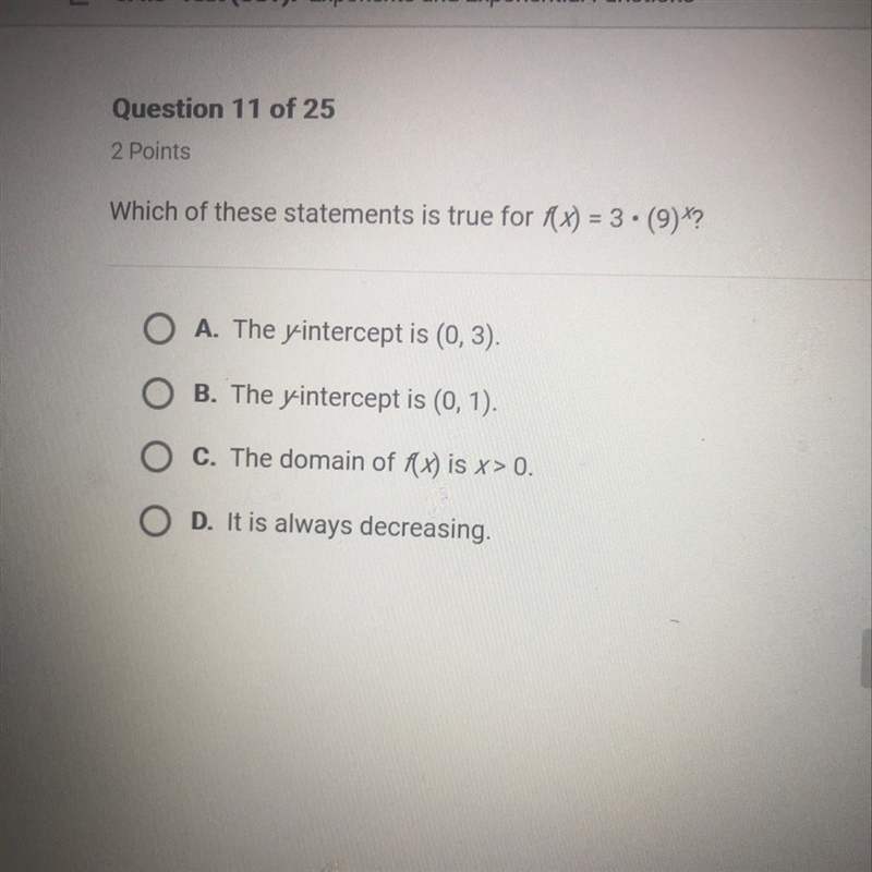 Which statment is true for (x) = 3•9 ^x-example-1