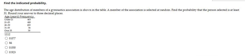 Can I get some help? How to find the indicated probability? Please explain or show-example-1