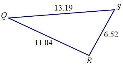 List the angles in triangle QRS from smallest to largest.-example-1