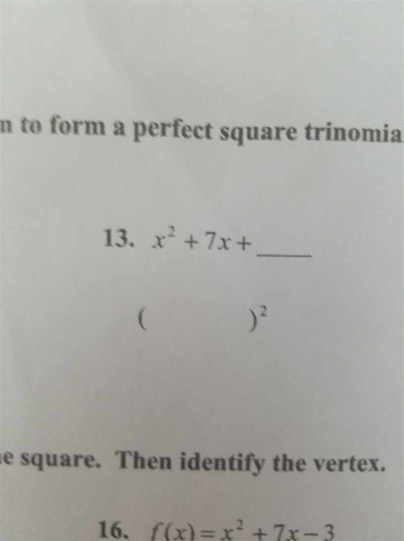 Find the number that must be added to each expression to form a perfect square trinomial-example-1