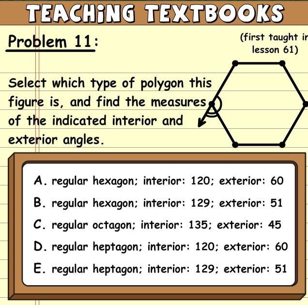 Select which type of polygon this figure is, and find the measures of the indicated-example-1