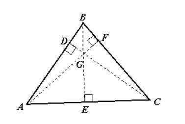 What is the name for point G on triangle ABC? A. centroid B. circumcenter C. incenter-example-1