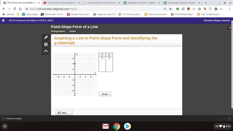 Does anyone know how to draw a line or even plot another point because i am stuckk-example-1