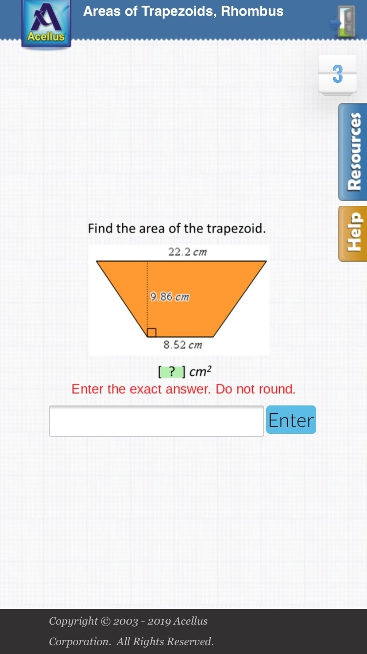 Find the area of the trapezoid.-example-1