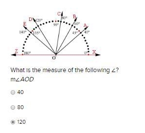 What is the measure for the following ∠? m∠EOD 20 120 140-example-1