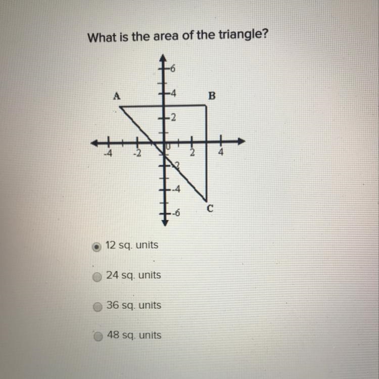 What is the area of the triangle-example-1