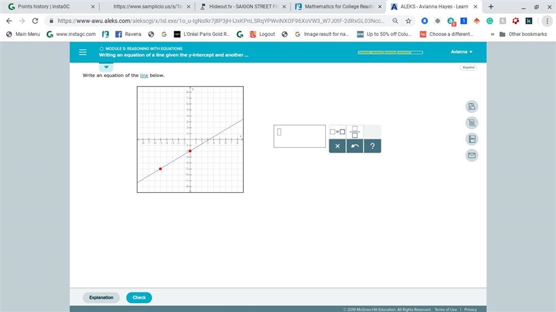 (QUICK!!!!!!!!!!!!) Write an equation of the line below.-example-1