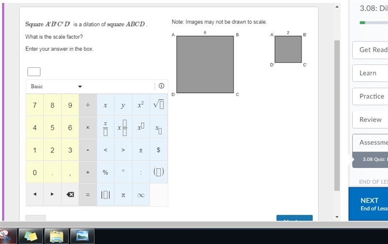 Square A′B′C′D′ is a dilation of square ABCD . What is the scale factor? Enter your-example-1