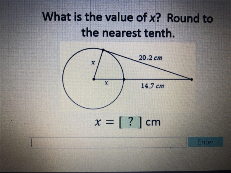 NEED HELP WITH A MATH QUESTION TO FIND THE VALUE OF X-example-1