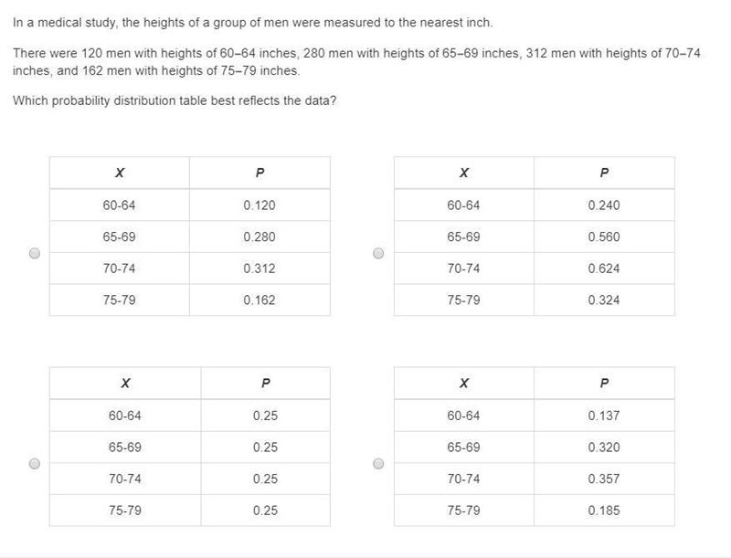 PLEASE HELP ASAP!!! CORRECT ANSWER ONLY PLEASE!!! In a medical study, the heights-example-1