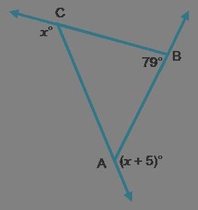 Examine triangle ABC. What is the value of x? 37 48 127 138-example-1