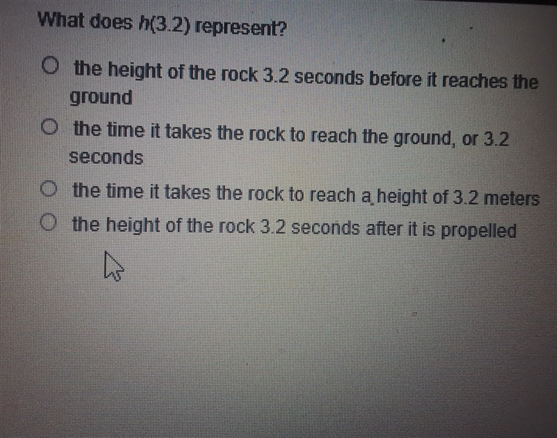 the function h (t) = -16t squared + 28t + 500 represents the height of a rock T seconds-example-1