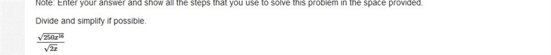 5. Divide and simplify if possible. √250x16√2x 6. What is the solution of the equation-example-1