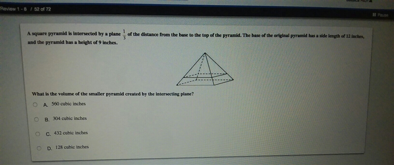 What is the volume of the smallest pyramid-example-1