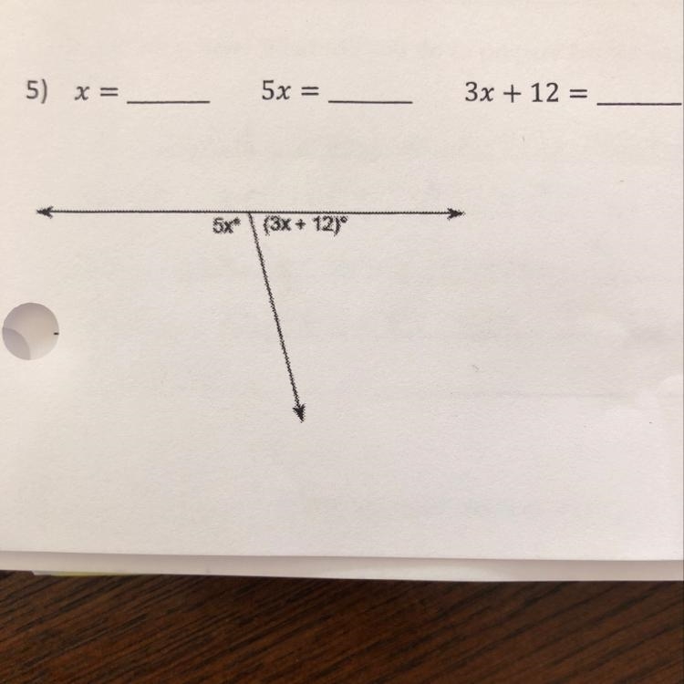 Solve for the missing angle below-example-1